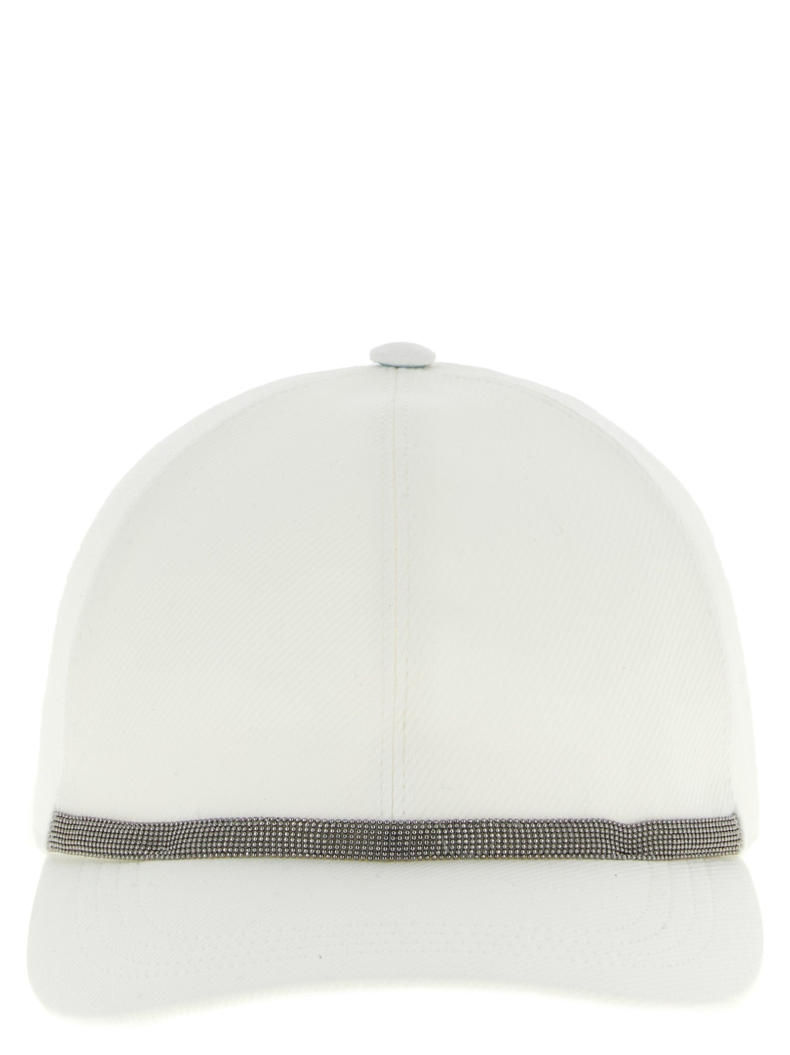 Brunello Cucinelli White Cotton Cap (Baseball Hat)