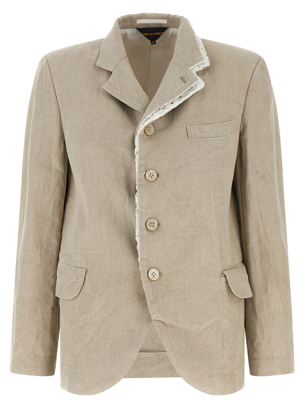 Comme Des Garçons Beige Linen Blazer