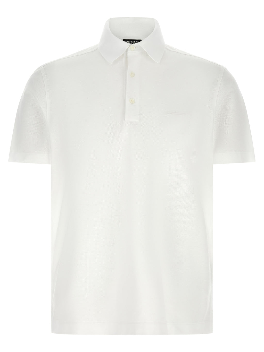 ZEGNA White Cotton Polo Shirt