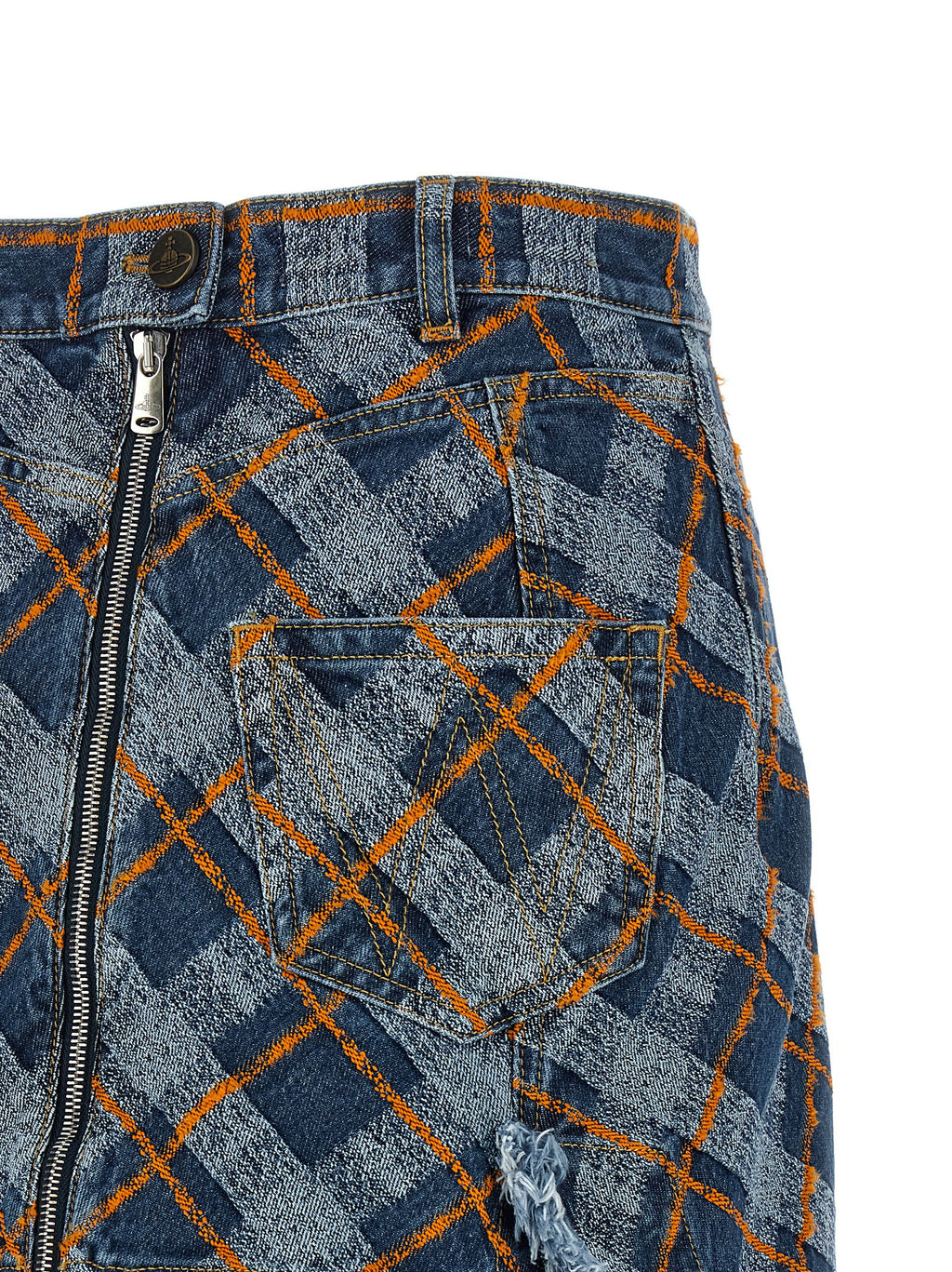 Vivienne Westwood Blue Cotton Long Skirt