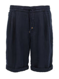 Brunello Cucinelli Blue Linen Bermuda Shorts
