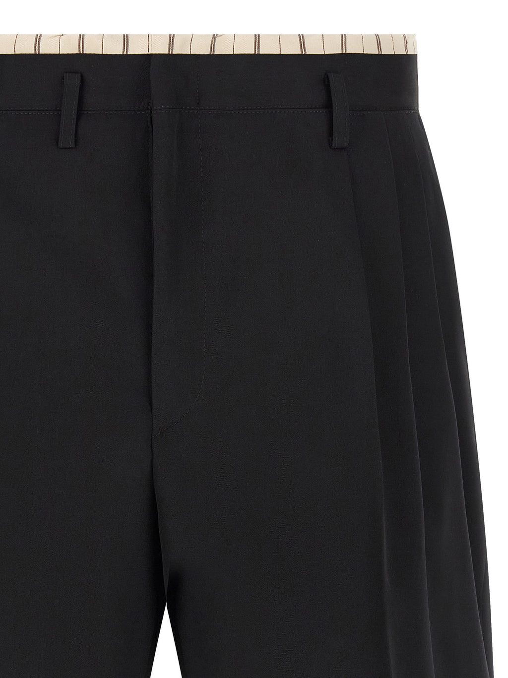 Maison Margiela Black Wool Bermuda Shorts