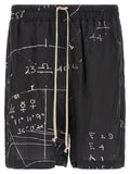 Rick Owens Bicolor Viscose Bermuda Shorts