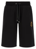 Dolce & Gabbana Black Cotton Bermuda Shorts