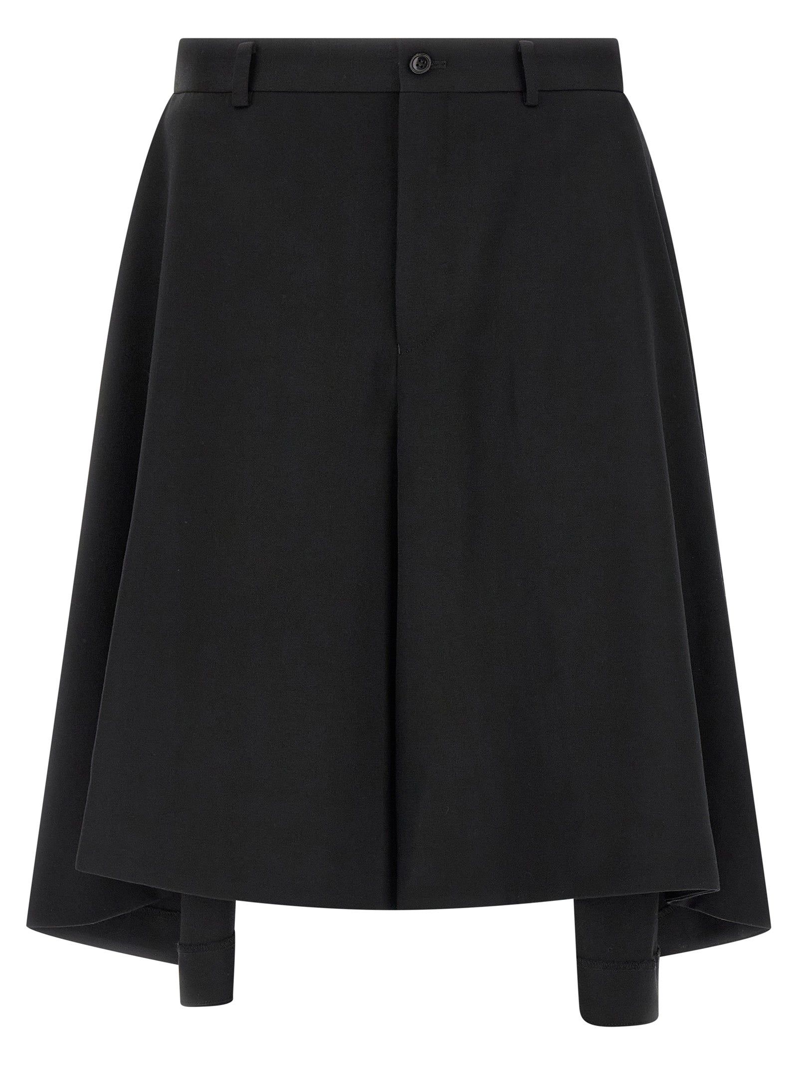 Comme Des Garçons Black Wool Bermuda Shorts