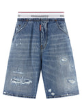 Dsquared² Blue Cotton Bermuda Shorts