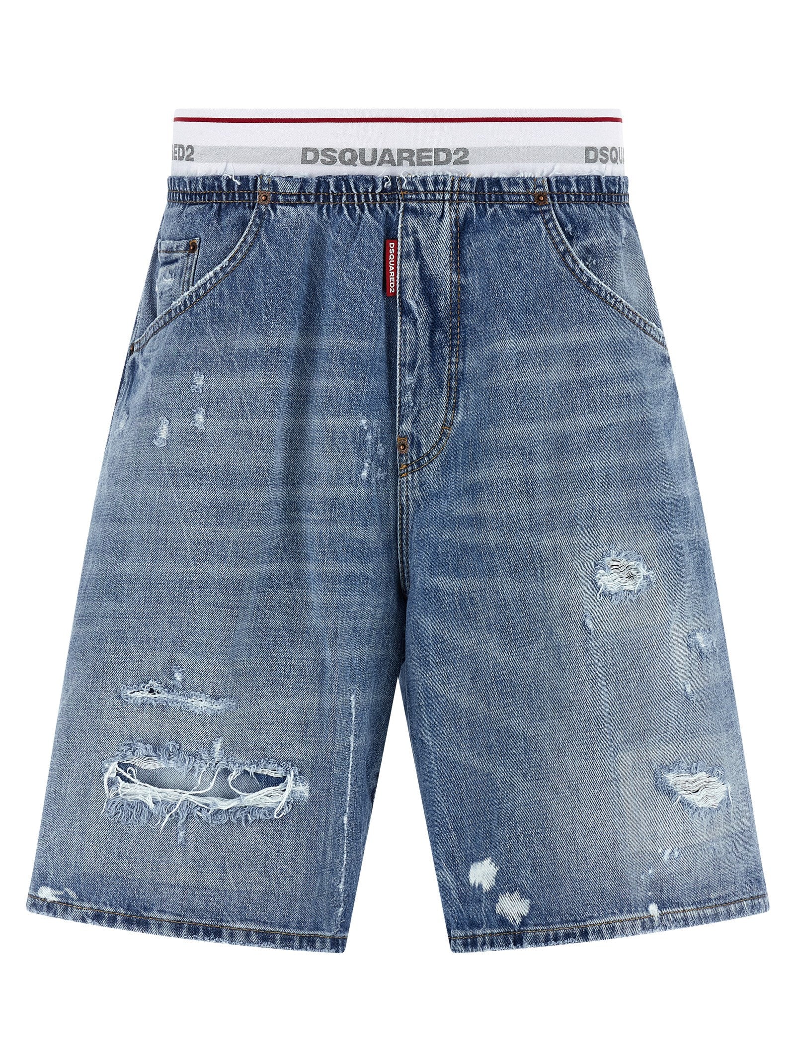 Dsquared² Blue Cotton Bermuda Shorts