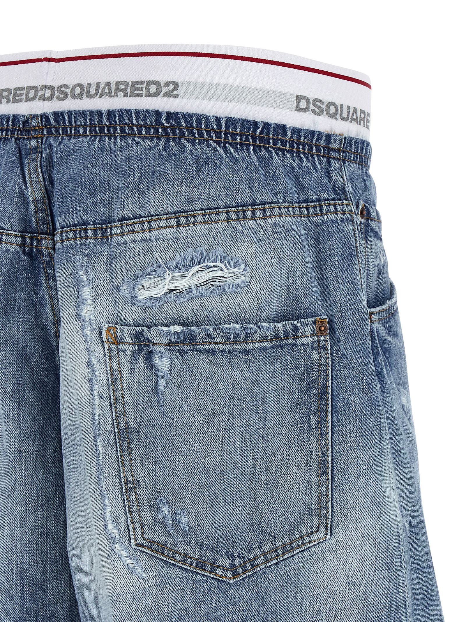 Dsquared² Blue Cotton Bermuda Shorts