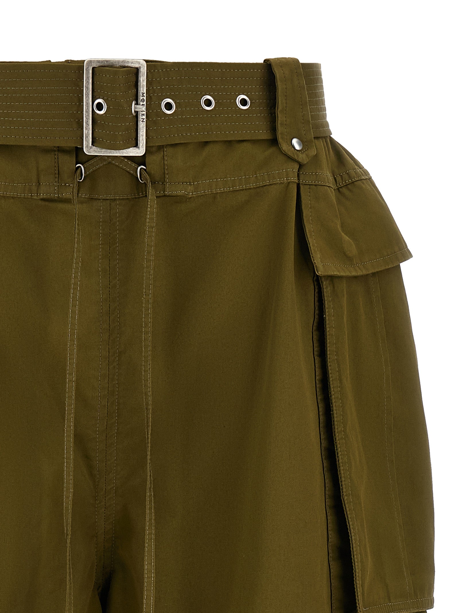 Alexander McQueen Bicolor Cotton Bermuda Shorts