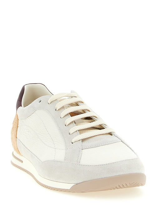 Brunello Cucinelli Beige Nubukleder Low-Top-Sneaker