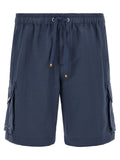 Brunello Cucinelli Blue Linen Bermuda Shorts
