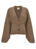 Khaite Brown Cashmere Cardigan