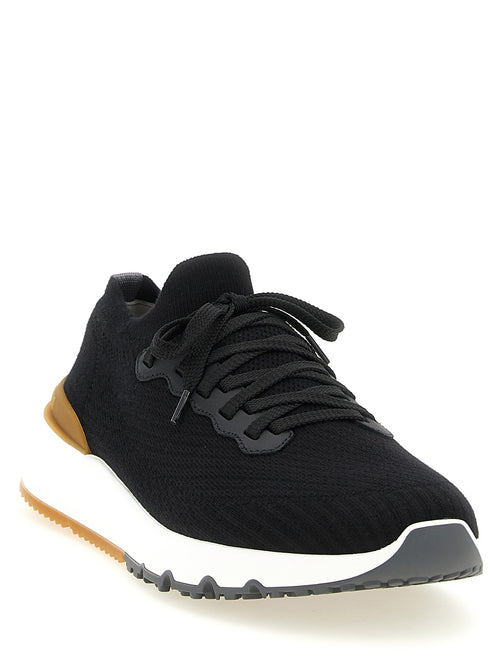 Brunello Cucinelli Schwarze Sportsneakers aus Polyethylen