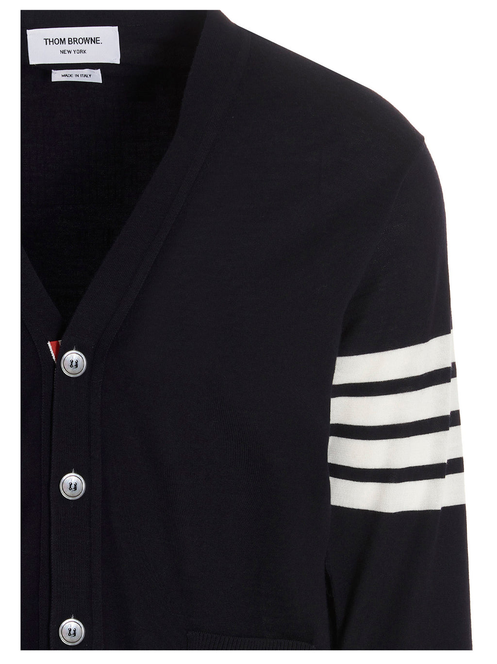 Thom Browne Blue Merino Wool Cardigan
