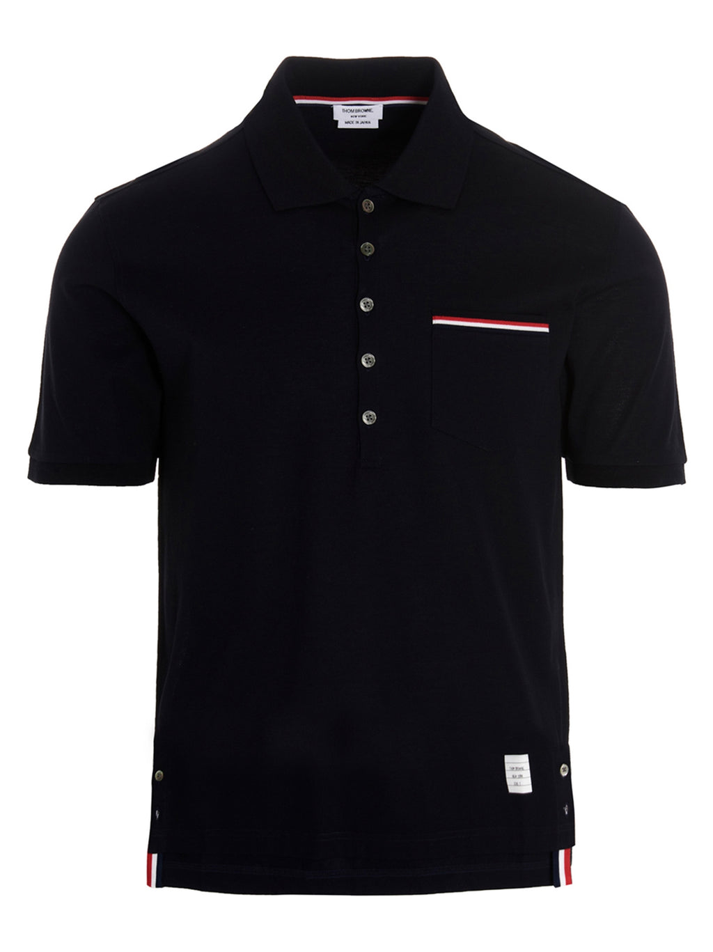 Thom Browne Blue Cotton Polo Shirt