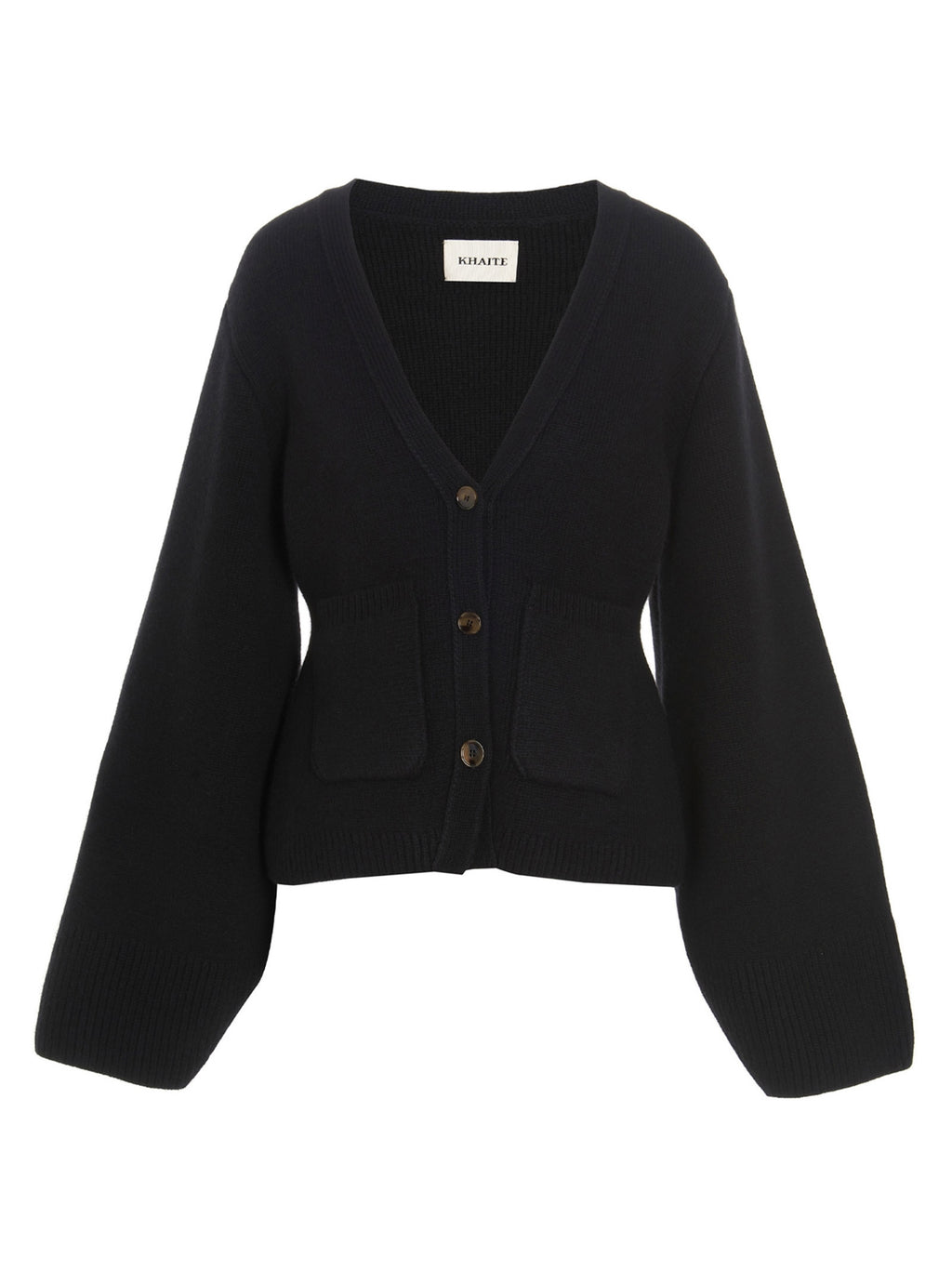 Khaite Black Cashmere Cardigan
