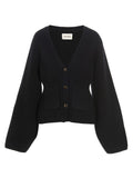Khaite Black Cashmere Cardigan