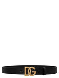 Dolce & Gabbana Black Lamb Leather Regular Belt