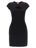 Diesel Black Cotton Short Dress