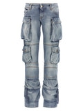 The Attico Blue Cotton Jeans Denim