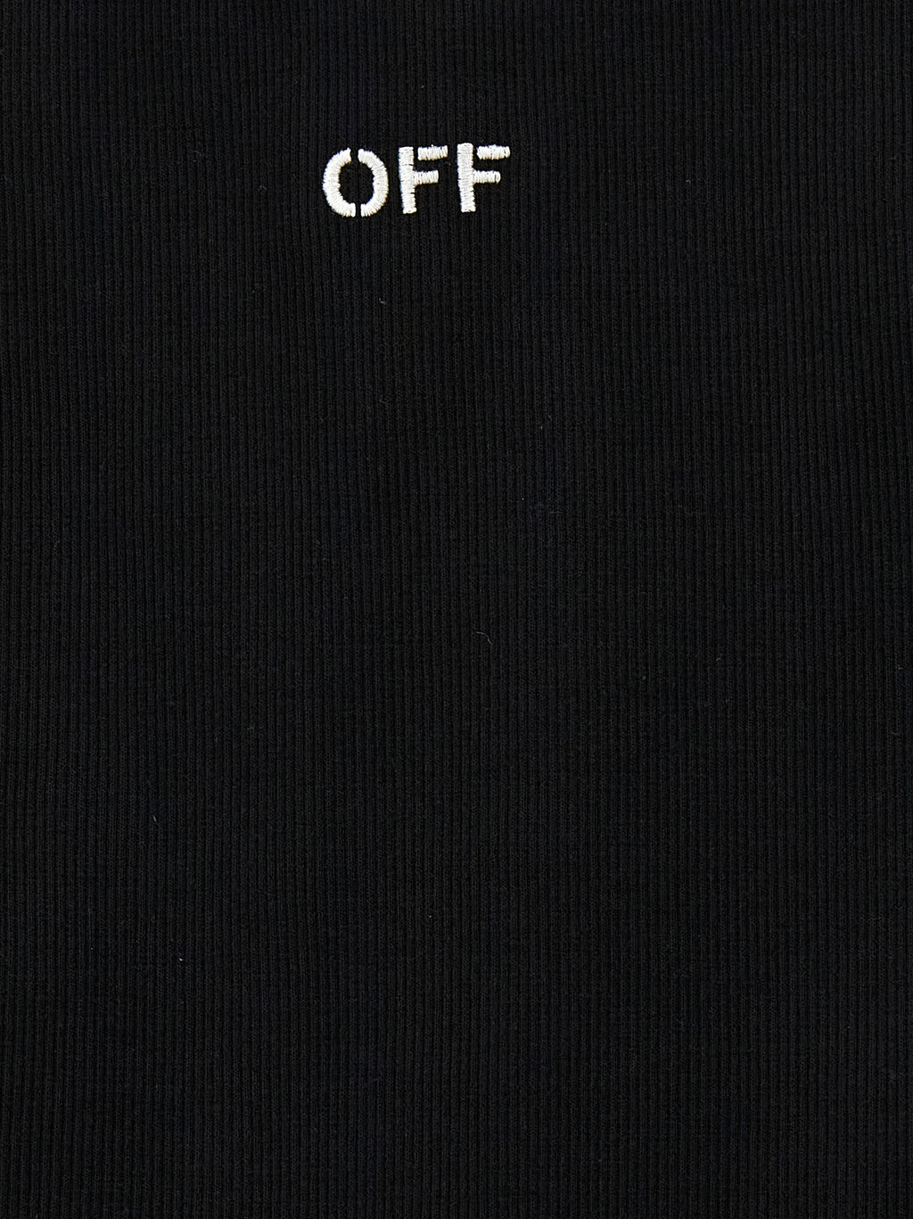 Off-White Black Cotton Sleeveles T-Shirt