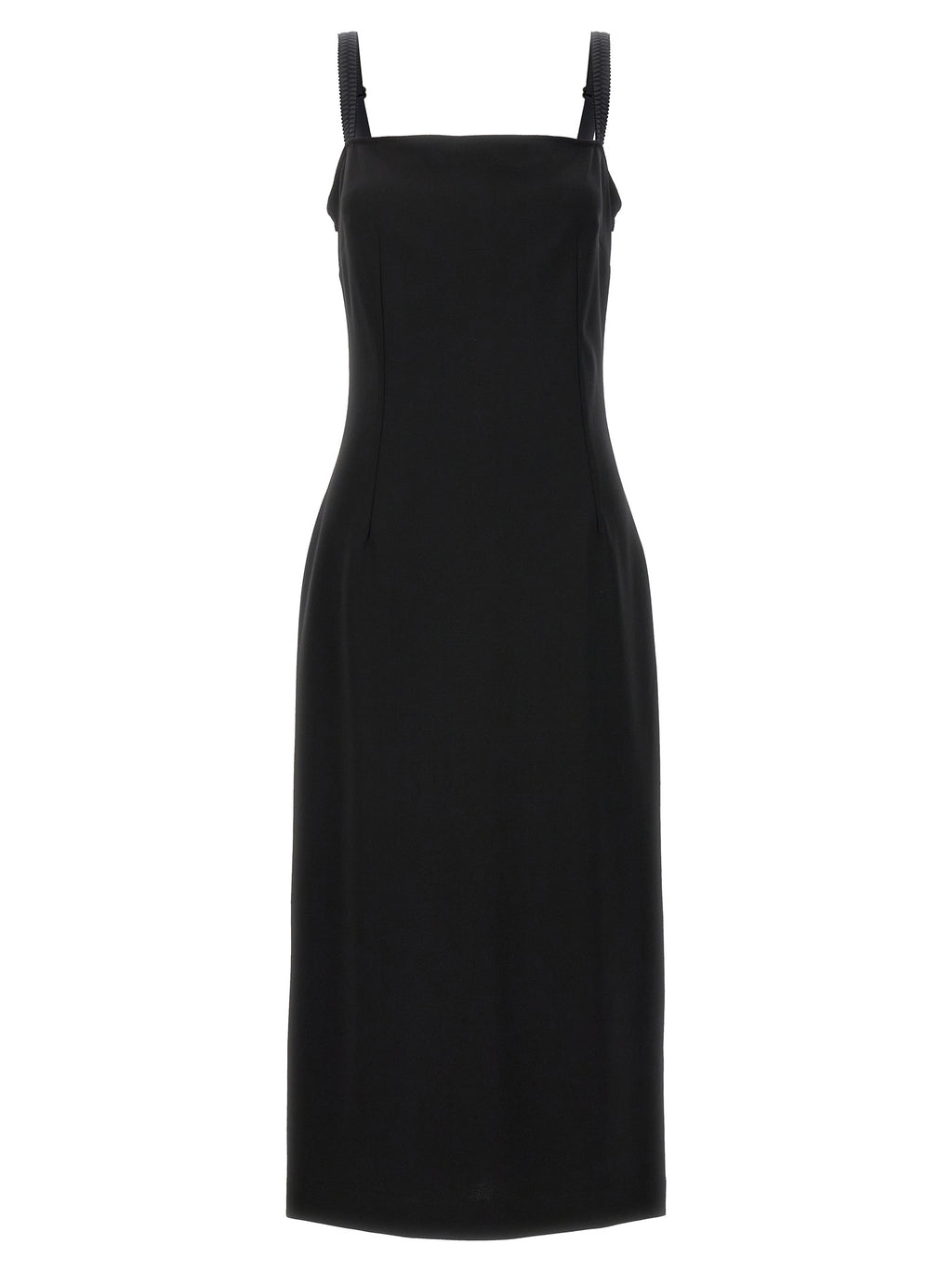Dolce & Gabbana Black Viscose Midi Dress