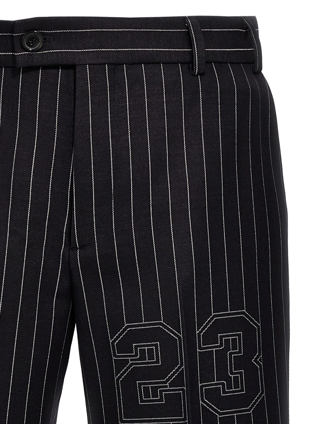 Off-White Blue Wool Dress Pants