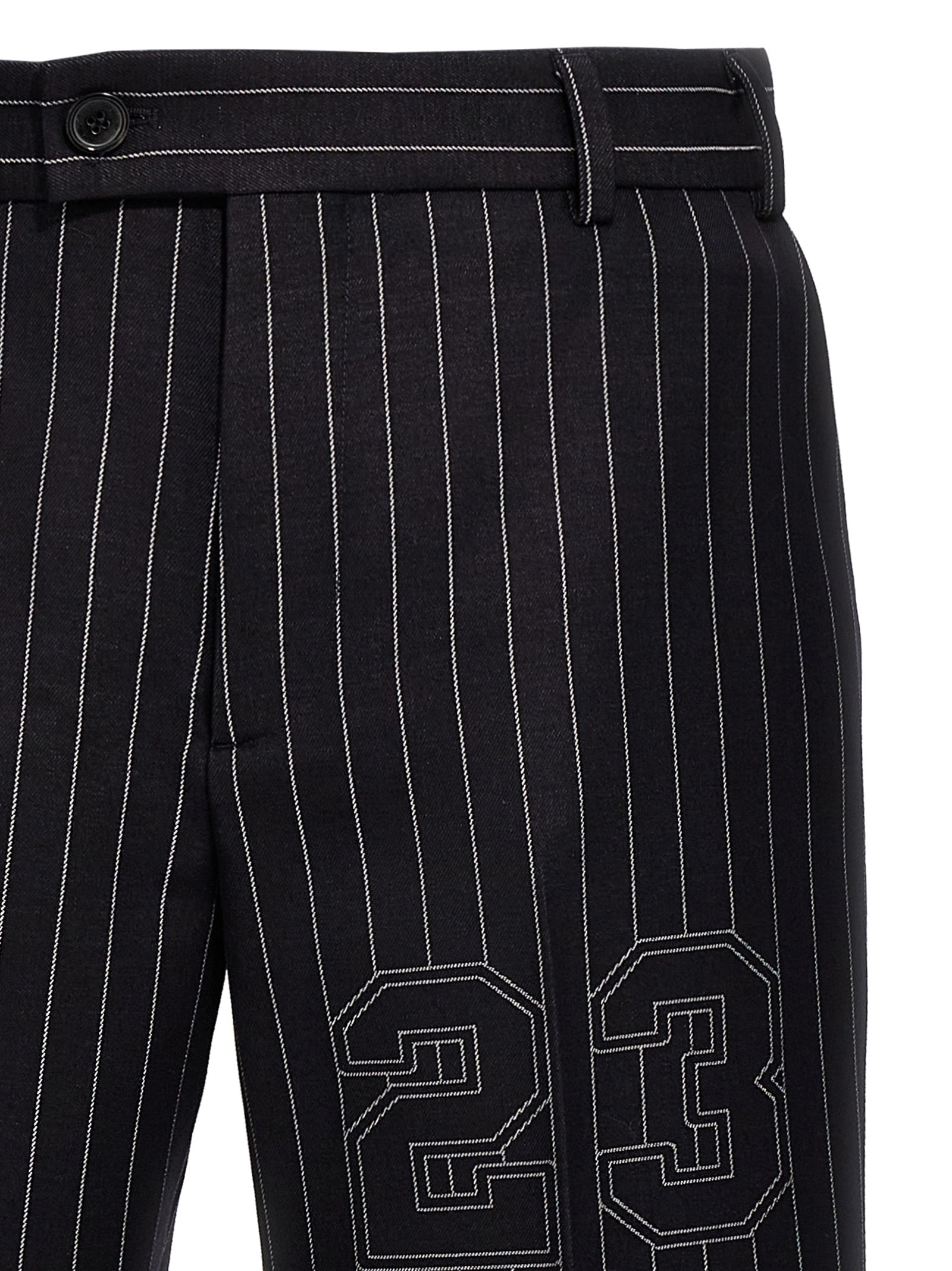 Off-White Blue Wool Dress Pants