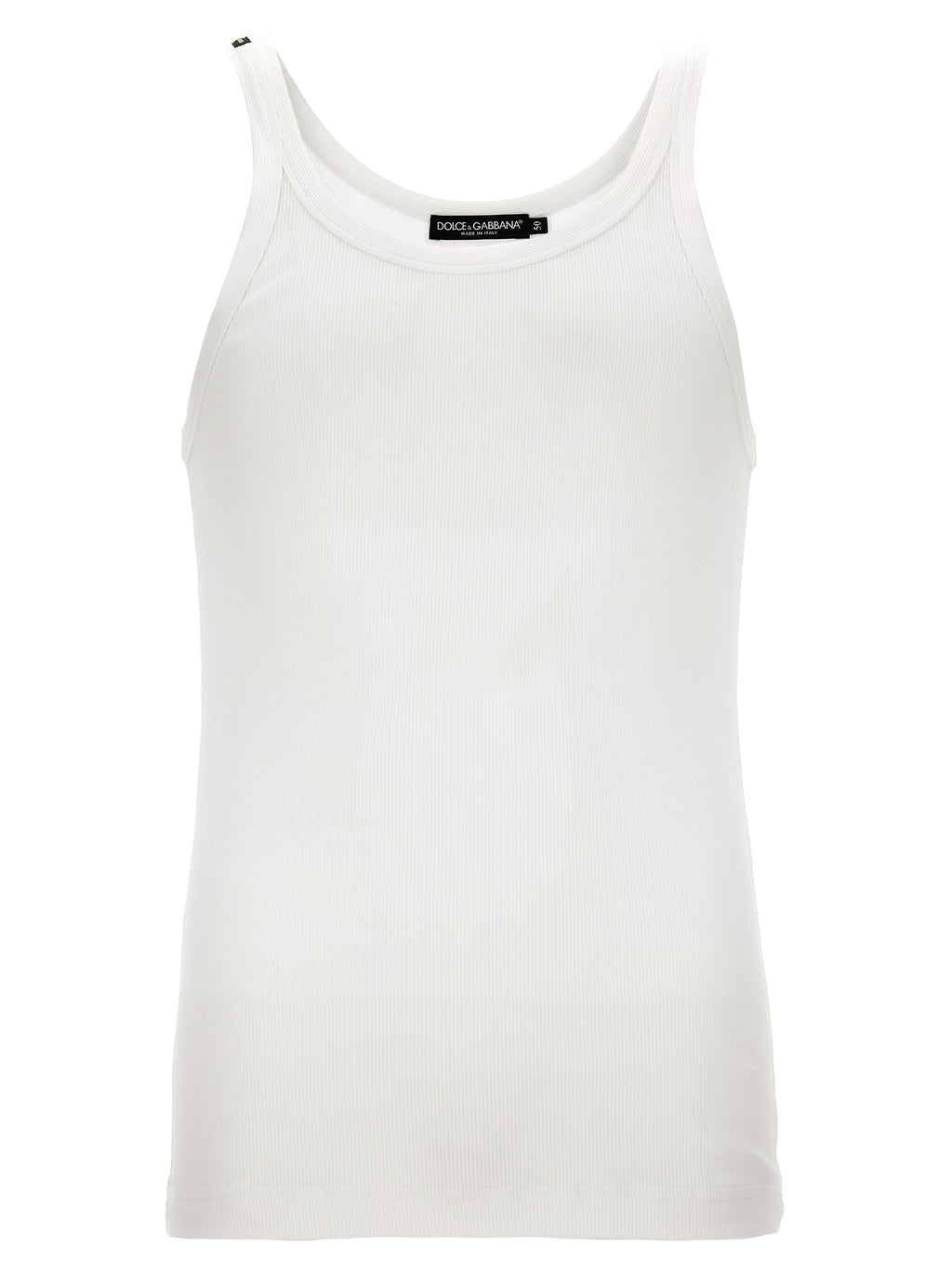 Dolce & Gabbana White Cotton Tank Tops