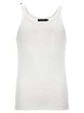 Dolce & Gabbana White Cotton Tank Tops