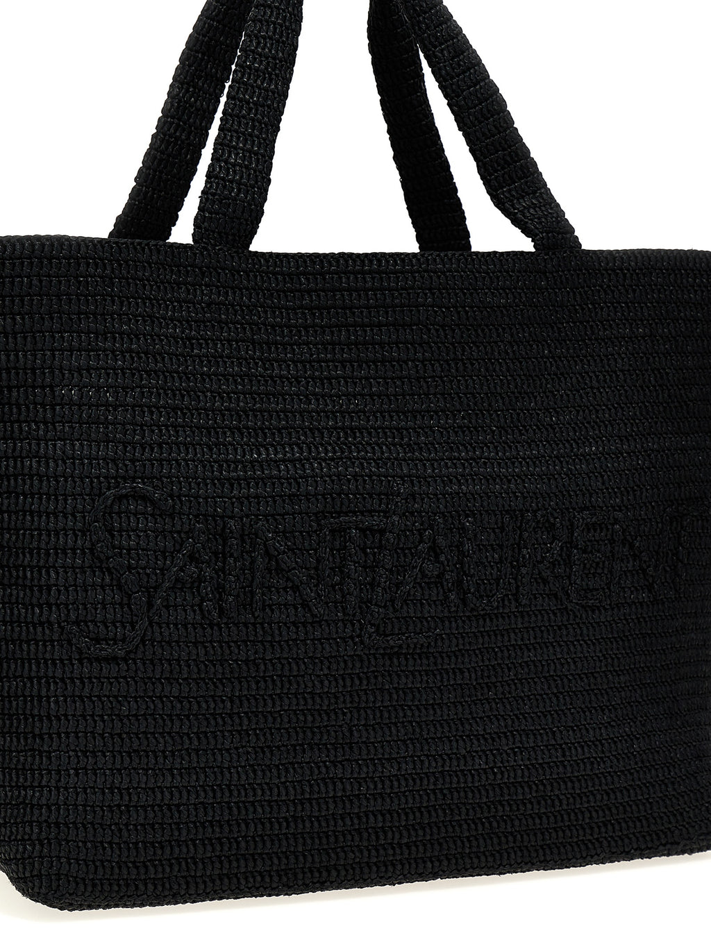Saint Laurent Black Viscose Tote Bag