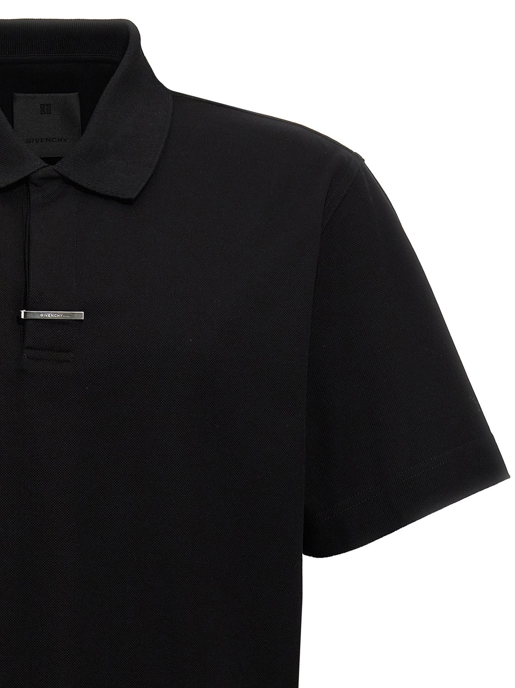 Givenchy Black Cotton Polo Shirt