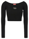Diesel Black Viscose Cardigan