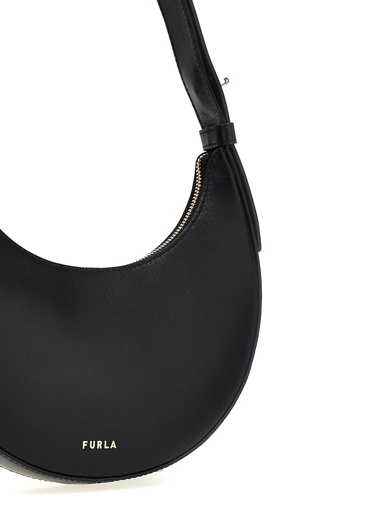 Furla Black Calfskin Shoulder Bag