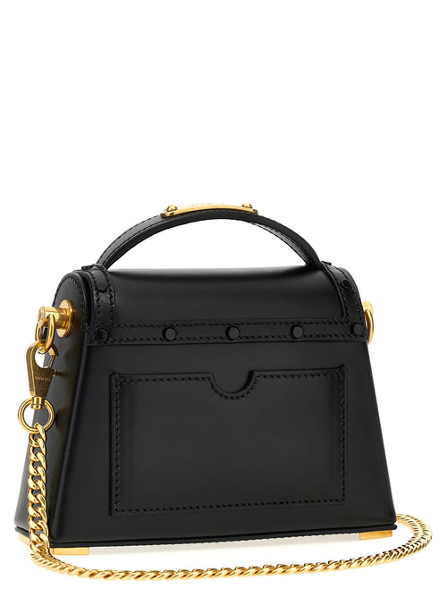 Balmain Handtasche aus schwarzem Kalbsleder