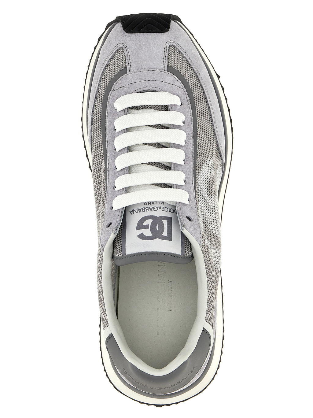 Dolce & Gabbana Gray Calfskin Athletic Sneakers
