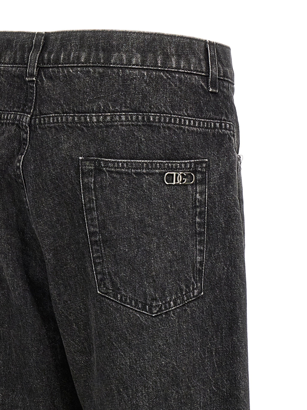 Dolce & Gabbana Black Cotton Relaxed Fit Jeans