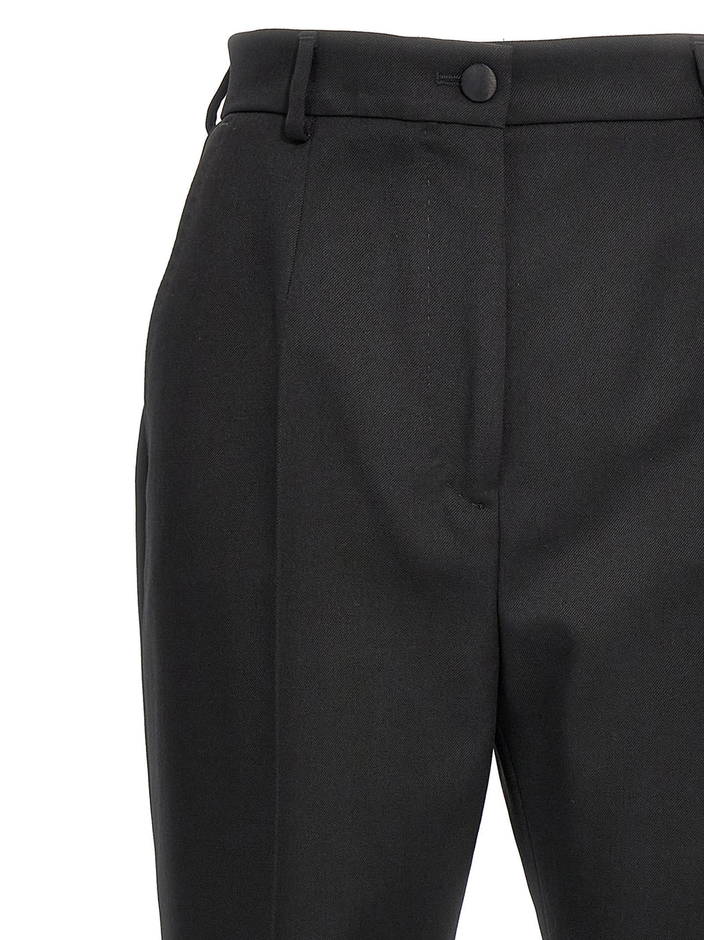Dolce & Gabbana Black Virgin Wool Dress Pants