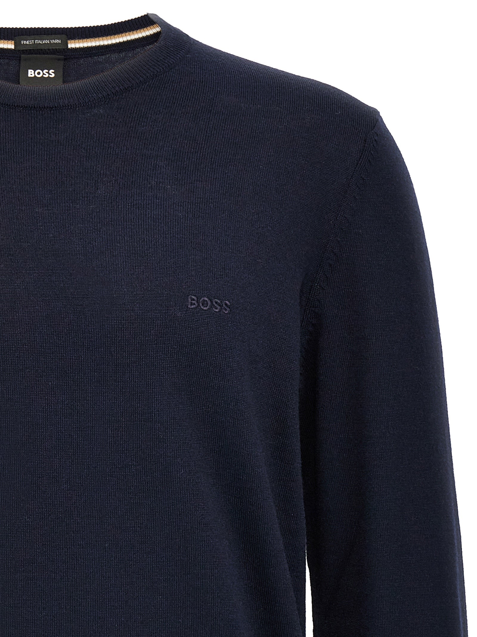 Hugo Boss Blue Virgin Wool Cardigan
