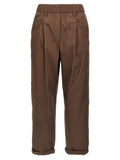 Brunello Cucinelli Brown Cotton Casual Pants