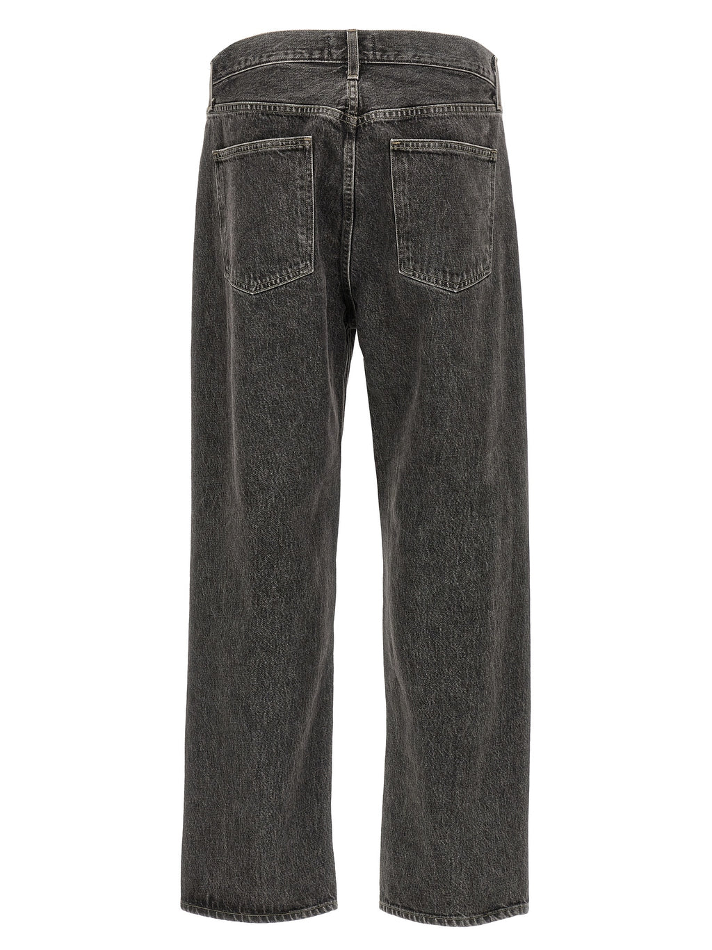 Agolde Gray Cotton Straight-Leg Jeans
