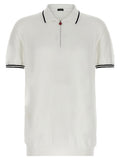 Kiton White Cotton Polo Shirt