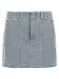 Fendi Gray Cotton Long Skirt