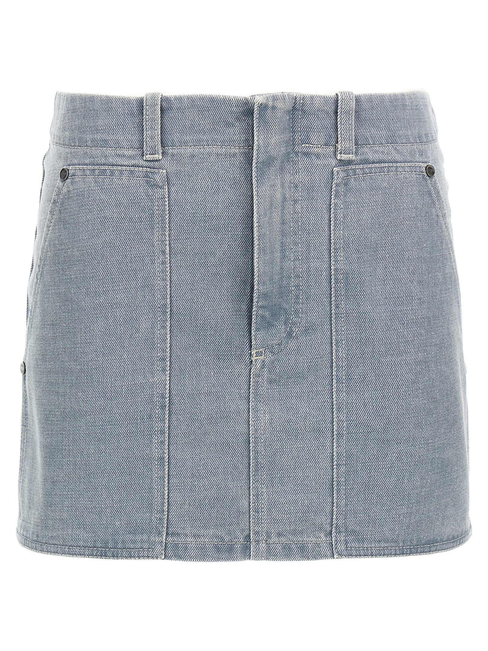 Fendi Gray Cotton Long Skirt