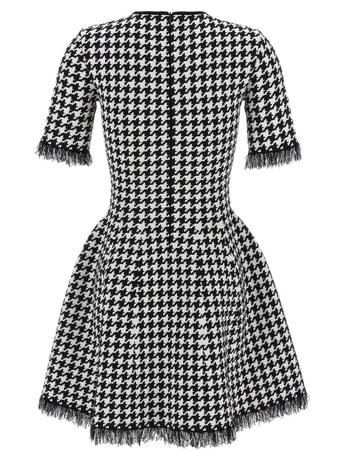 Alexander McQueen Bicolor Viscose Short Dress