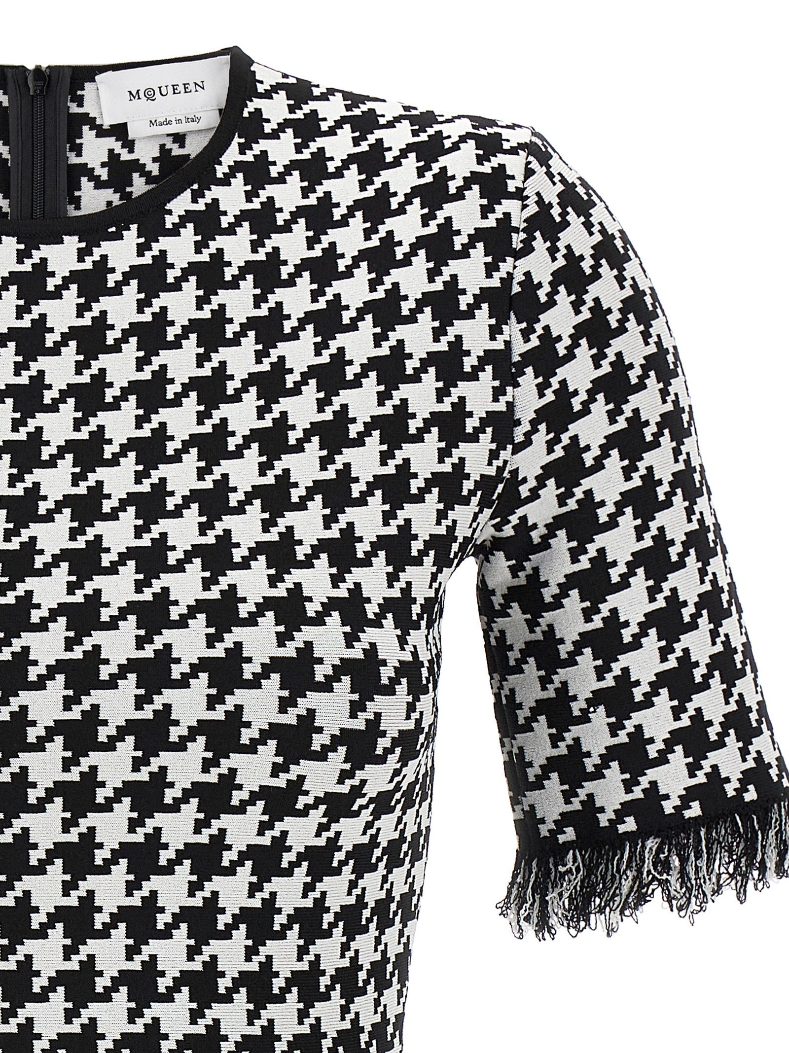 Alexander McQueen Bicolor Viscose Short Dress
