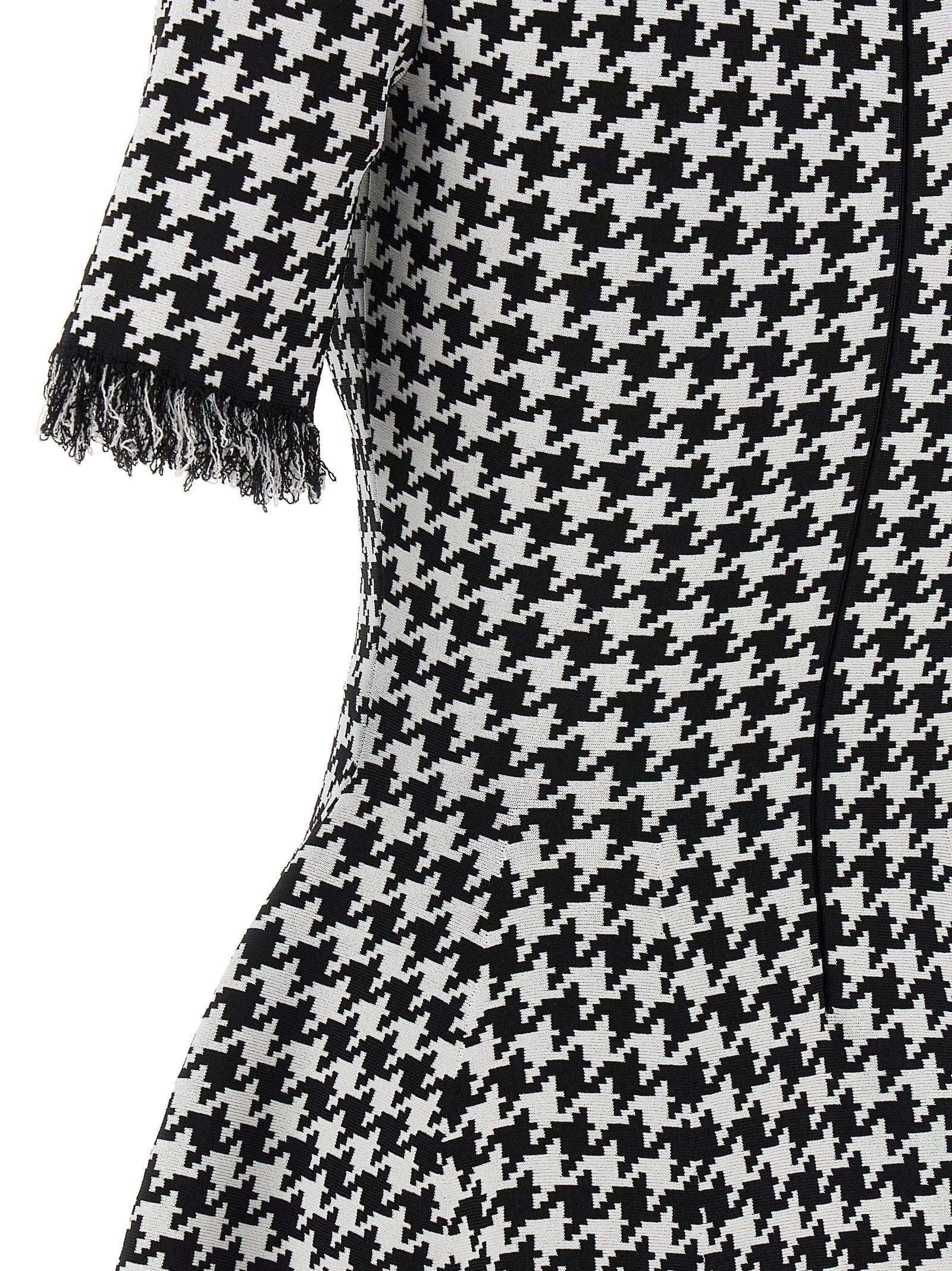 Alexander McQueen Bicolor Viscose Short Dress