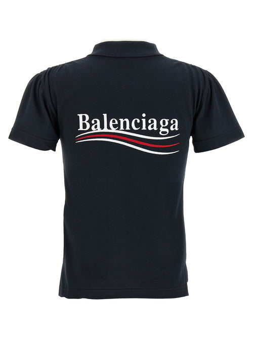 Balenciaga Polohemd aus blauer Baumwolle