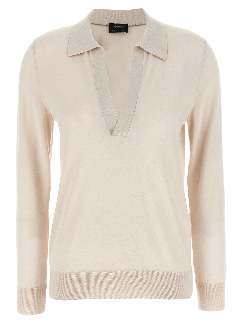 Brioni Beige Cashmere Polo Shirt