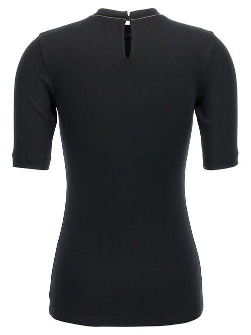 Brunello Cucinelli Schwarzes Baumwoll-T-Shirt